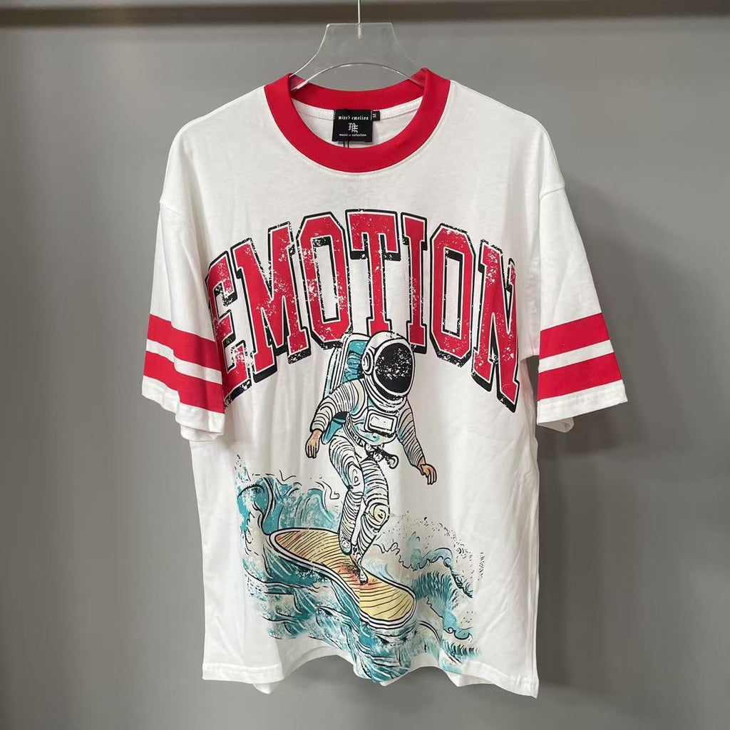Trendy Men T-Shirt European Fashion Printed Short Sleeve Tee