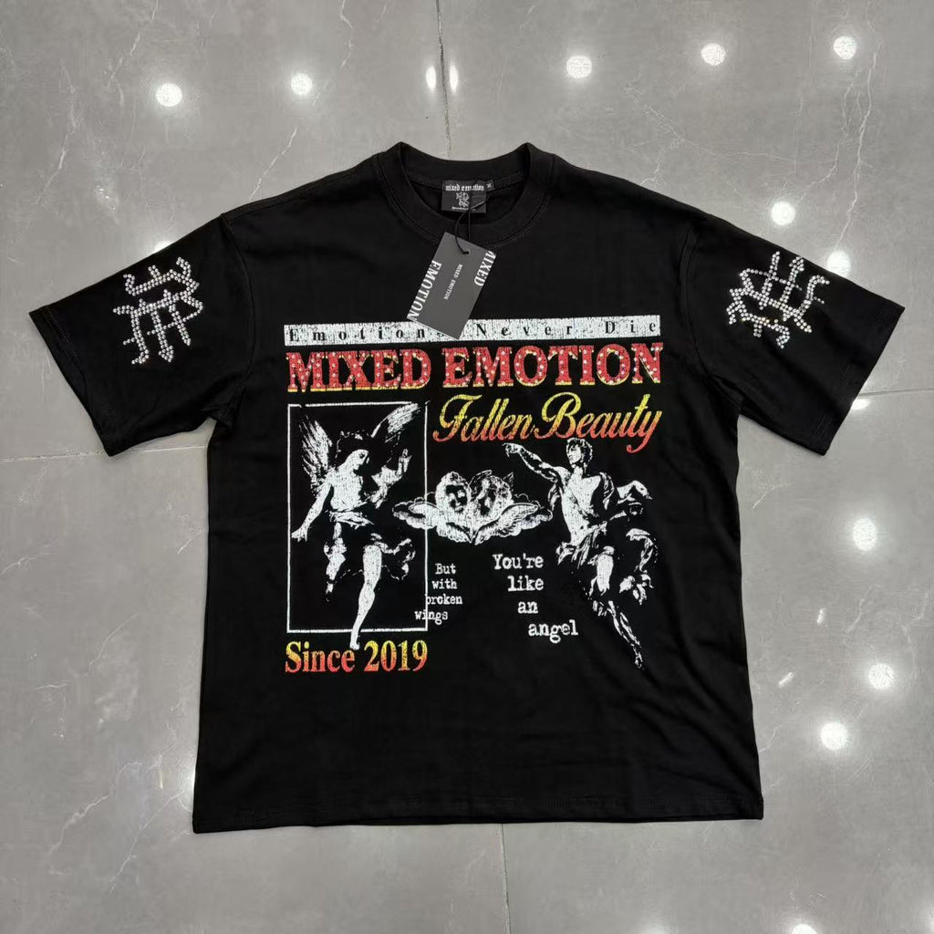 Trendy Men T-Shirt European Fashion Printed Short Sleeve Tee