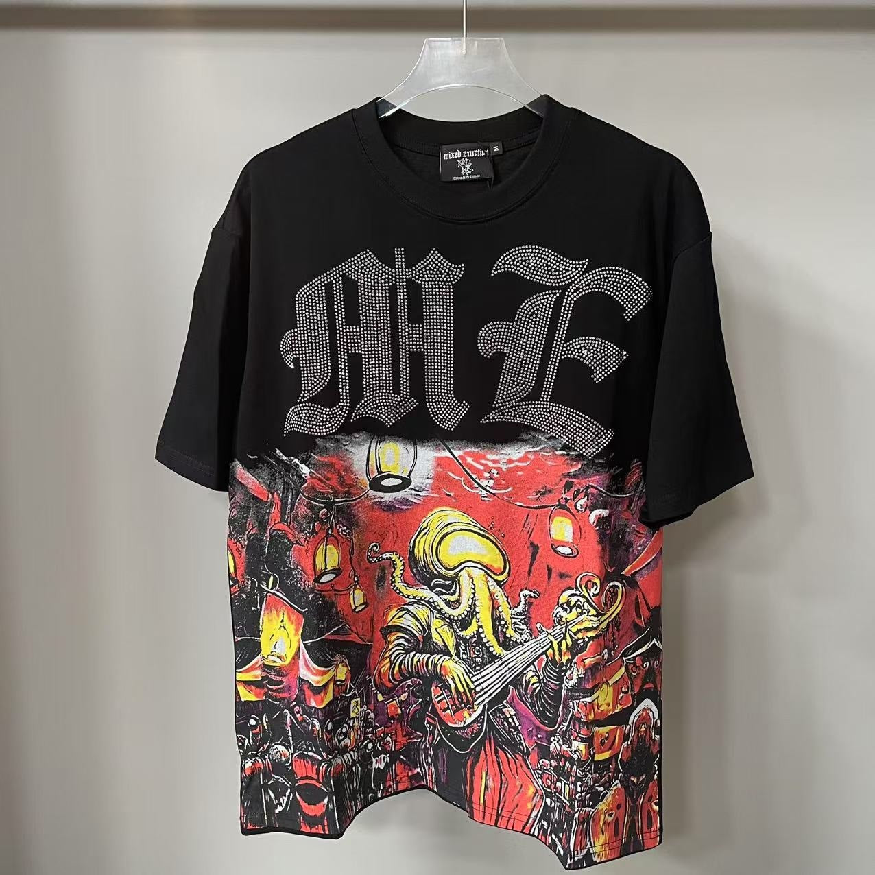 Trendy Men T-Shirt European Fashion Printed Short Sleeve Tee