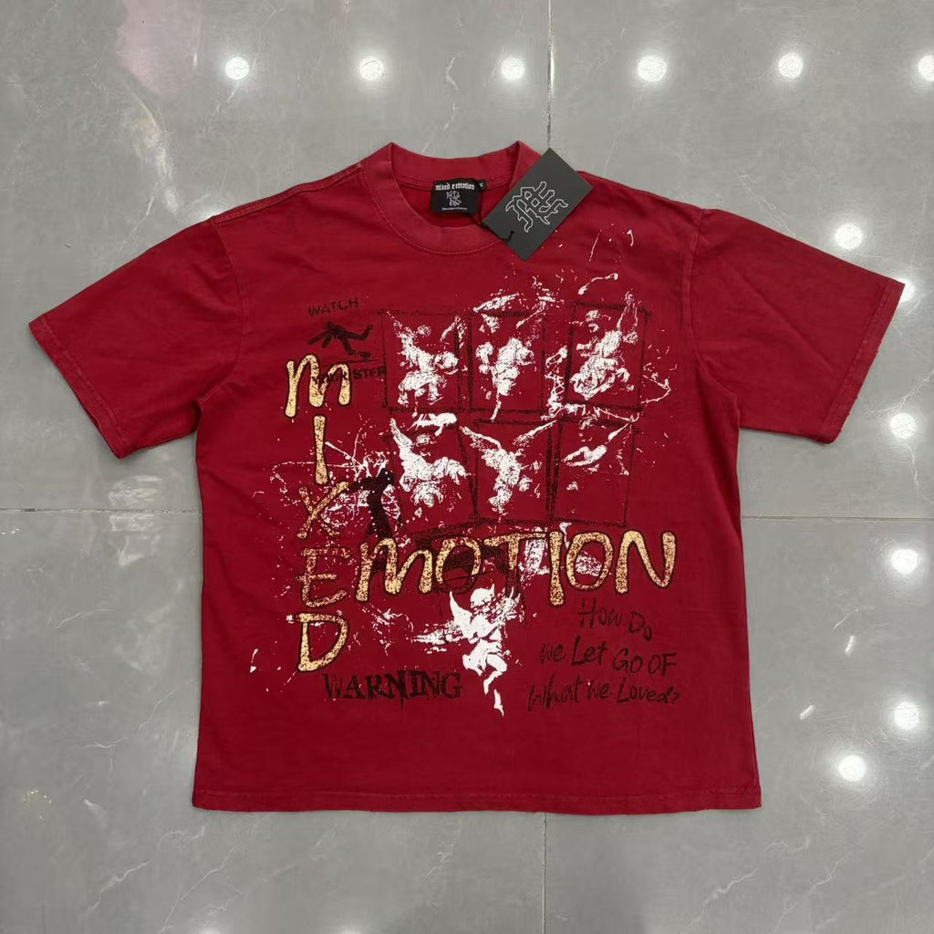 Trendy Men T-Shirt European Fashion Printed Short Sleeve Tee